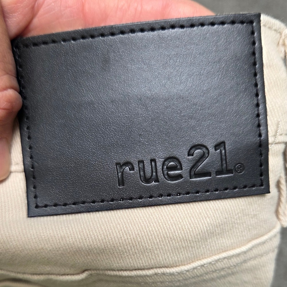 Rue21 Stacked Skinny Distressed Jeans Supreme Flex Tan Size 34x32 - Picture 9 of 9